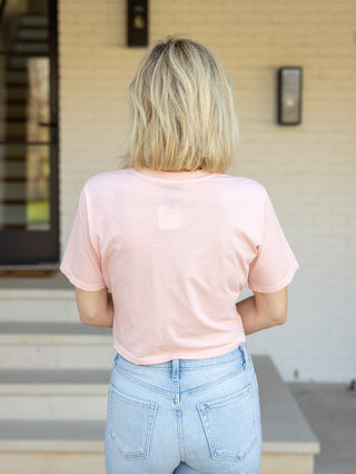 Tied Up Tee in Light Pink