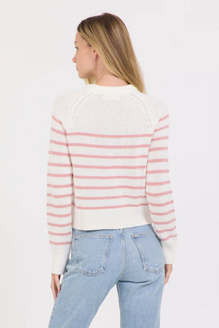 Lewes Crewneck Sweater in Rosewood Combo