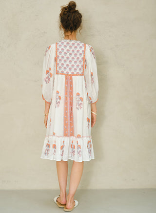 Cadi Print Gathered Dress