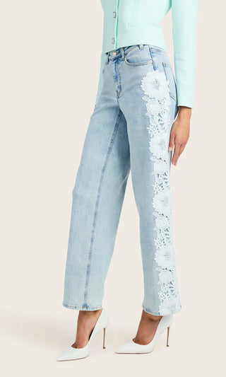 Jethro Lace Combo Denim