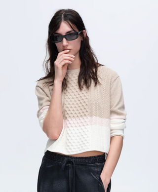 Colorblock Crewneck Sweater