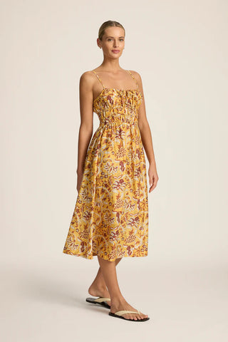 Yolanda Midi Dress Amber