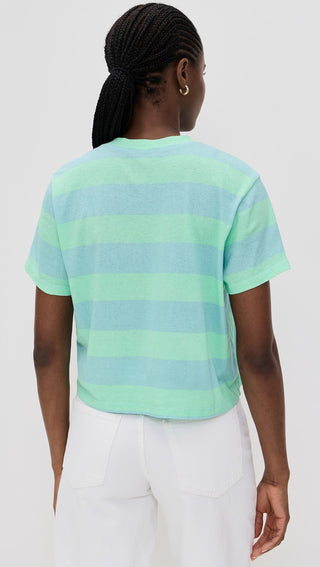 Mint Blue Classic Tee Stripe