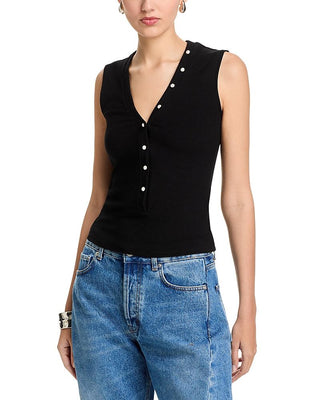 Zoelle Rib Black Tank