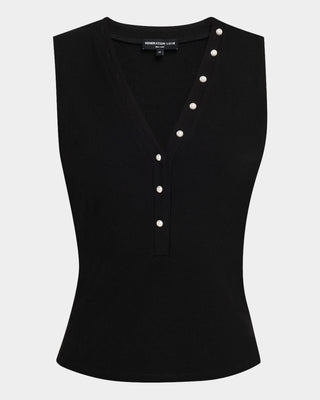 Zoelle Rib Black Tank