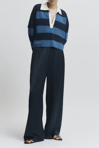 Samira Striped Knit Polo