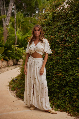 Sunshine Dots Maxi Skirt