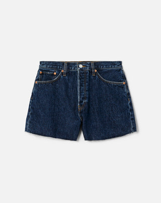 90s Crop Low Slung Jean Shorts in Heritage Rinse
