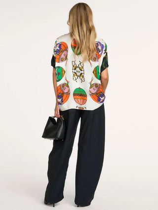 Kos T-shirt With Silk Scarf Back