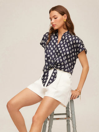 Maria Tie Front Top
