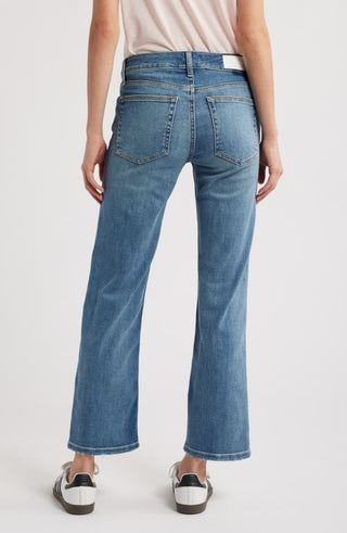 Slim Straight Crop Blasted Jeans