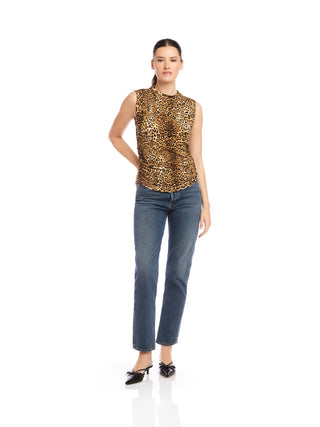 Paige Sleeveless Shirred Top