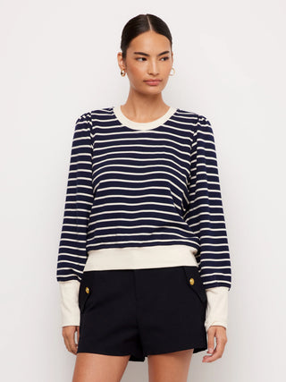 Contrast Bishop Sleeve Top