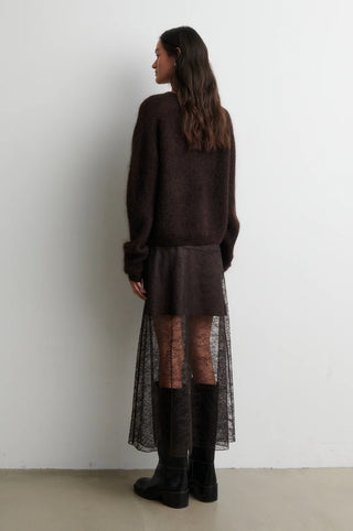 Andrea Knit Rib LS Cardigan