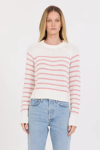 Lewes Crewneck Sweater in Rosewood Combo