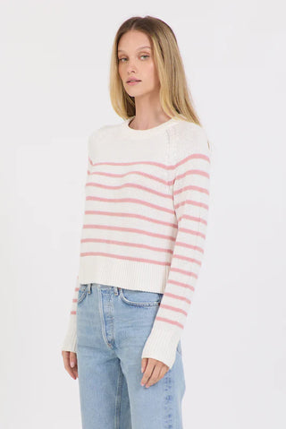 Lewes Crewneck Sweater in Rosewood Combo