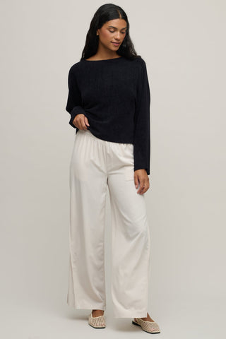 Matte Sateen Palazzo Pant