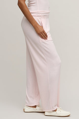 Pointelle Rib Pant With Scallop
