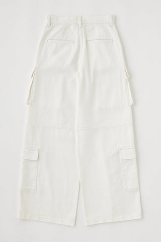 Lowrise Cargo White Straight Pants