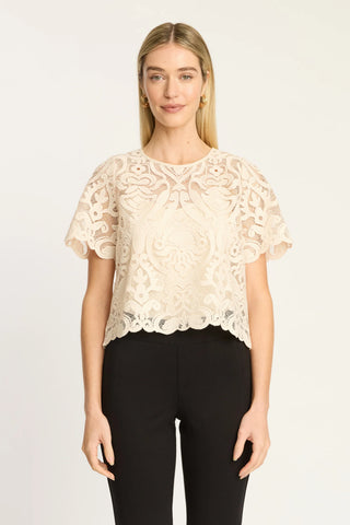Carmen Top in Natural Lace