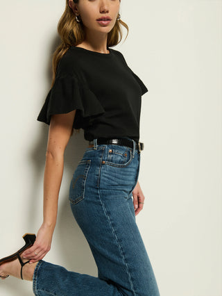 Camille Ruffle Sleeve Top