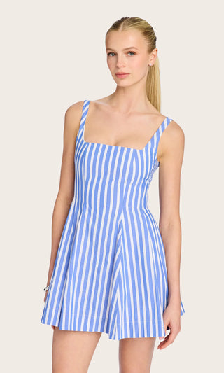 Courtney Wide Stripe Poplin Dress