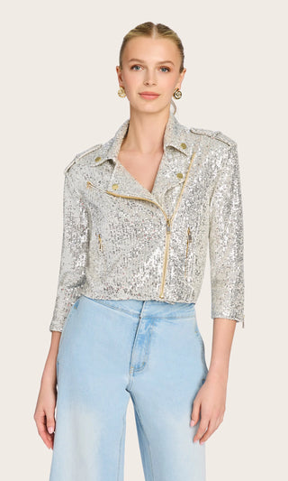Crawford Sequin Moto Jacket