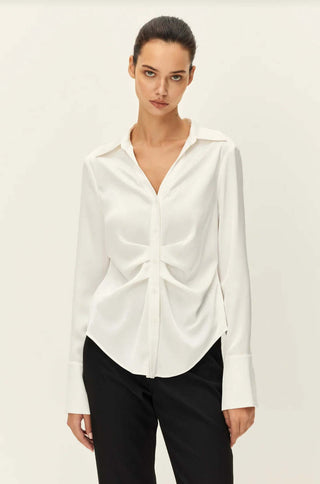 Canal pleat front shirt