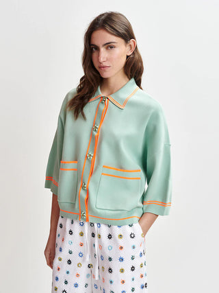 Aqua Knitted Cardigan