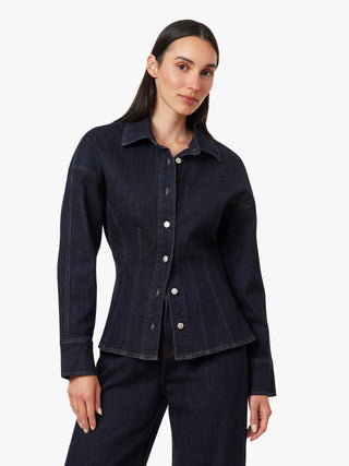ls seamed denim shirt