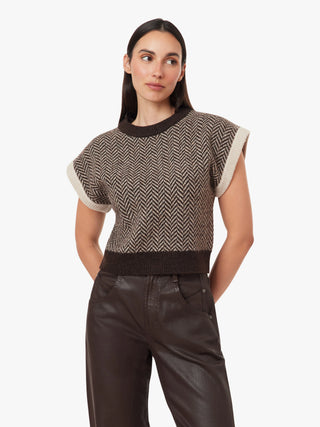 herringbone sweater vest