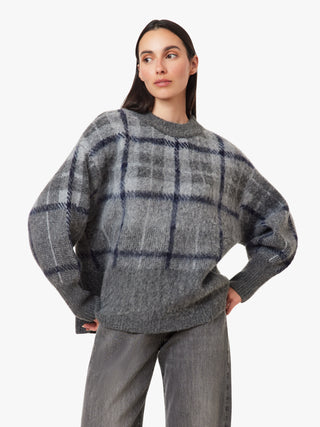 brushed plaid sweater