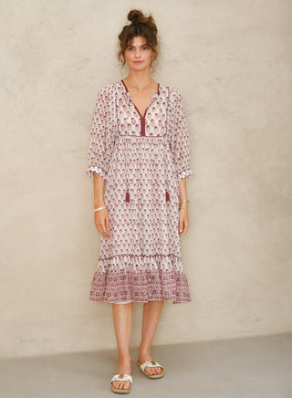 Kiki Print Gathered Dress