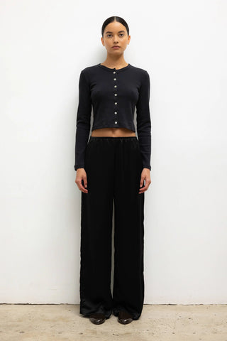 Barb wide Leg Satin Pant