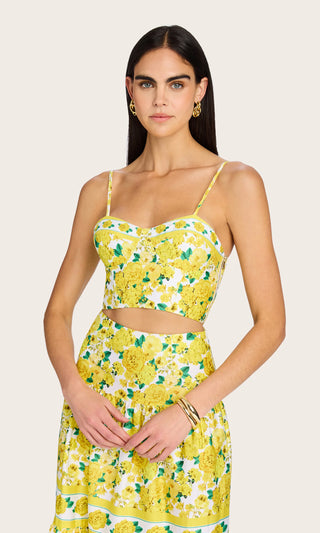 Linda Floral Poplin Bra Top