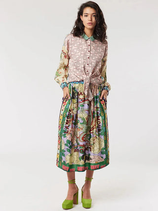 Vanessa Printed Midi Skirt
