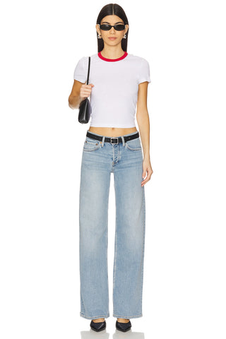 Mid Rise Wide Leg Jeans