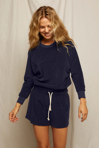 Saylor Navy Loop Terry Sweatshirt