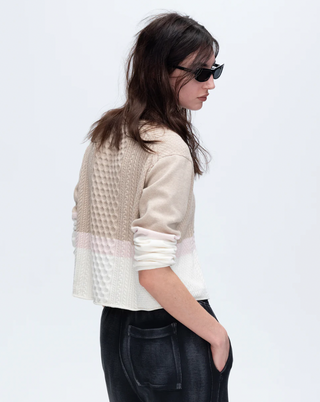 Colorblock Crewneck Sweater