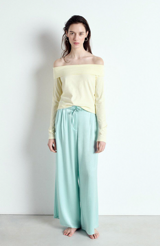 Alaska Blue Silk Pants