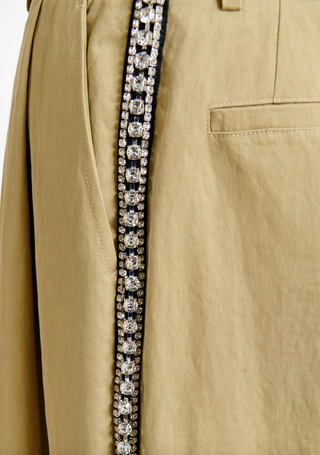 Rhinestone Tape Pants