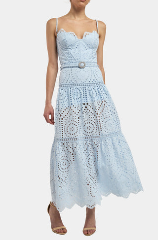 Zuria Cotton Eyelet Maxi Opal