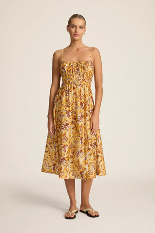 Yolanda Midi Dress Amber