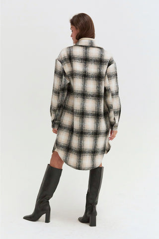 Sammi Plaid Long Shirt Jacket