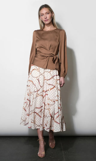 Lola Long Sleeve Side Tie Blouse
