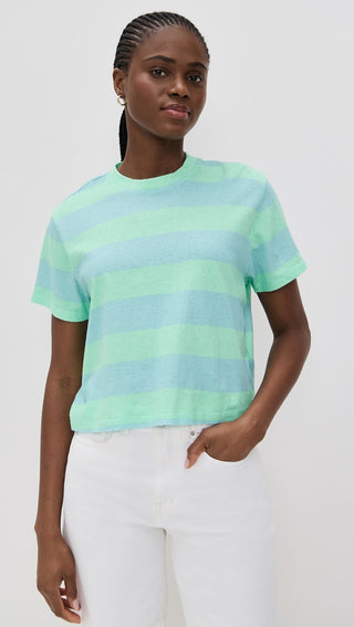 Mint Blue Classic Tee Stripe