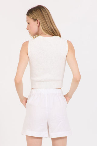Ikaria Sleeveless Top in Ivory
