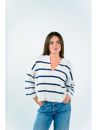 Madison Split Front V-Neck Sweater