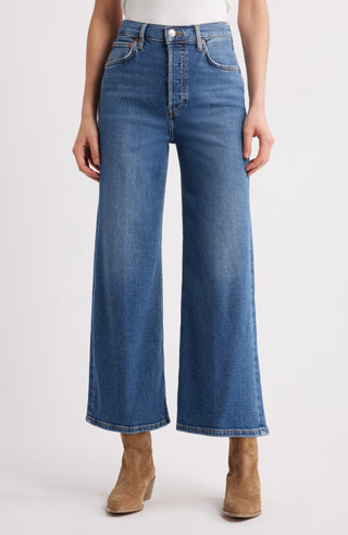 High-Rise Wide-Leg Crop Jeans