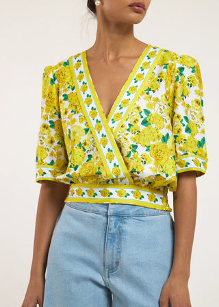 Rema Yellow Floral Blouse